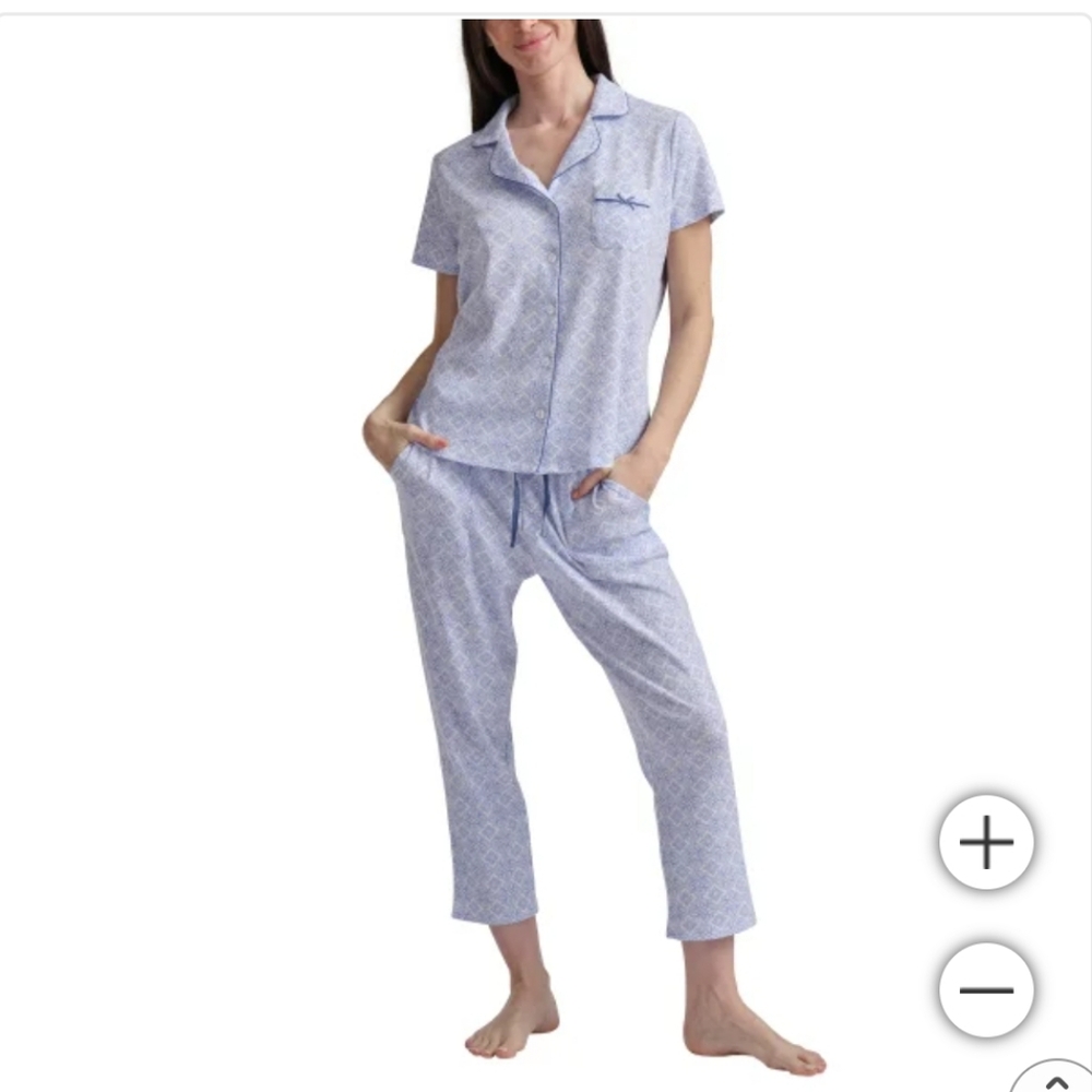 (6)Karen Neuburger Ladies Notch Collar Pj's 2pc Set